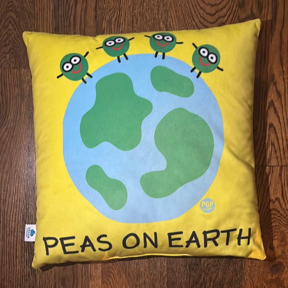 POP Earth-Themed Yellow Pillow